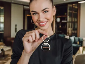 Custom Personalized Keychains Logo Alloy Minimal